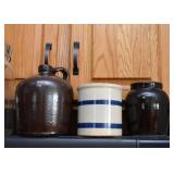 Stoneware Jug & Crocks