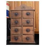 Primitive Wood Spice Box / Apothecary Drawers