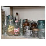 Ball Jars (Aqua & Clear Glass), Old Bottles, Etc.