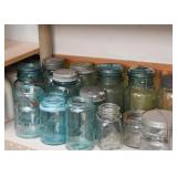 Ball Jars (Aqua & Clear Glass), Old Bottles, Etc.