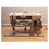 Vintage Singer Sewing Machine with Work Table / Storage Cabinet