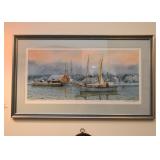 Charles Peterson Watercolor Print (Americana), "Morning Fires at Ephraim"