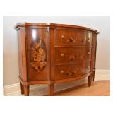 Beautiful Inlaid Marquetry Burl Wood Sideboard / Credenza