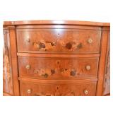 Beautiful Inlaid Marquetry Burl Wood Sideboard / Credenza