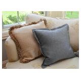 Throw Pillows  (The blue/gray pillows are SOLD)