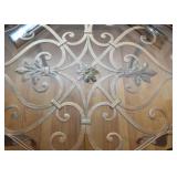 Metal Cocktail / Coffee Table with Glass Top