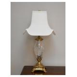 Crystal & Brass Table Lamp