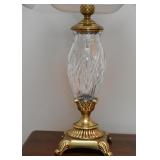 Crystal & Brass Table Lamp
