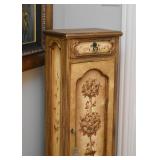 Painted Storage Cabinet with Topiary 