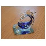 Art Glass Ocean Wave Paperweight
