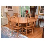 Round Dining / Kitchen Table with 6 Chairs (there are also 6 more chairs available)