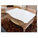 Cottage Chic White Coffee / Cocktail Table (has storage on both sides)