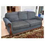 Walter E Smithe 3-Seat Sofa with Wood Accents