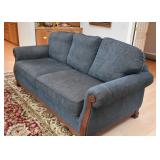 Walter E Smithe 3-Seat Sofa with Wood Accents