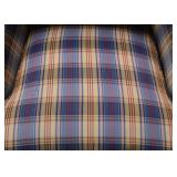Plaid Upholstered Armchair