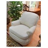 Off-White Upholstered Armchair