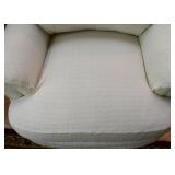 Off-White Upholstered Armchair