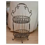 2-Tiered Metal Basket