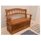 Oak Storage Bench