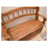 Oak Storage Bench