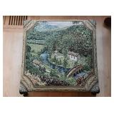 Footstool with Upholstered Top