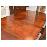 Beautiful Dining Table with Ornate Carved Legs & 6 Chairs (comes with 2 extension leaves)