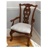 Beautiful Dining Table with Ornate Carved Legs & 6 Chairs (comes with 2 extension leaves)