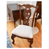 Beautiful Dining Table with Ornate Carved Legs & 6 Chairs (comes with 2 extension leaves)