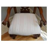 Beautiful Dining Table with Ornate Carved Legs & 6 Chairs (comes with 2 extension leaves)