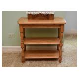 Oak 3-Tiered End Table