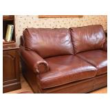 Leather Sleeper Sofa / Loveseat by Hancock & Moore