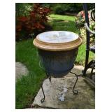 Garden Planters (This has been made into a side table with a decorative, painted top)