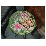 Small Side Table / Plant Stand with Butterfly