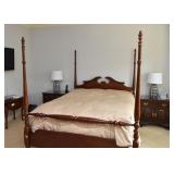 Queen Size 4 Poster Bed (bed also comes with a canopy, not shown)