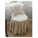 Skirted Vanity Chair with Tufted Back