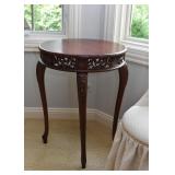 Carved Wood Accent Table