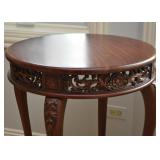 Carved Wood Accent Table