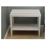 White Painted End Table