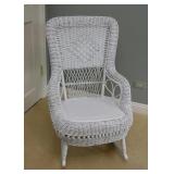 White Wicker Rocking Chair / Rocker