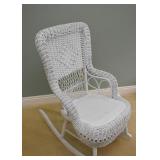 White Wicker Rocking Chair / Rocker