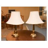 Pair of Brass Table Lamps