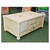 Cottage White Coffee Table with Storage