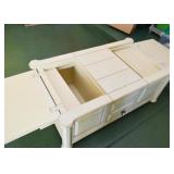 Cottage White Coffee Table with Storage