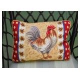 Needlepoint Rooster Pillow