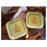 Pair of Maple Leaf Plates
