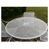 White Painted Outdoor / Garden / Patio Dining Set with 4 Chairs