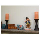 Pillar Candle Holders, Figurines
