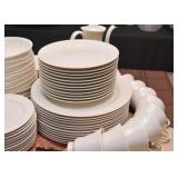 White Dinnerware Set / Dishes (Unmarked)