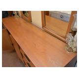 MCM Lowboy Chest of Drawers / Dresser  with 2 Mirrors by John M. Smyth Co.