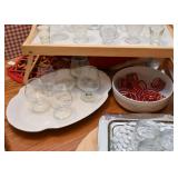 Stemware / Glassware / Bar Glasses, Vintage Platter, Napkin Rings, Serving Bowl